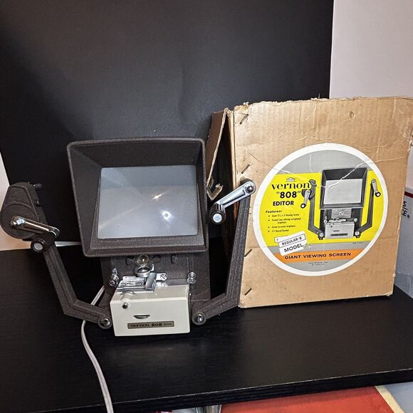 Vintage Vernon 808 8mm movie editor film giant viewing screen. Never Used? - Picture 8 of 9